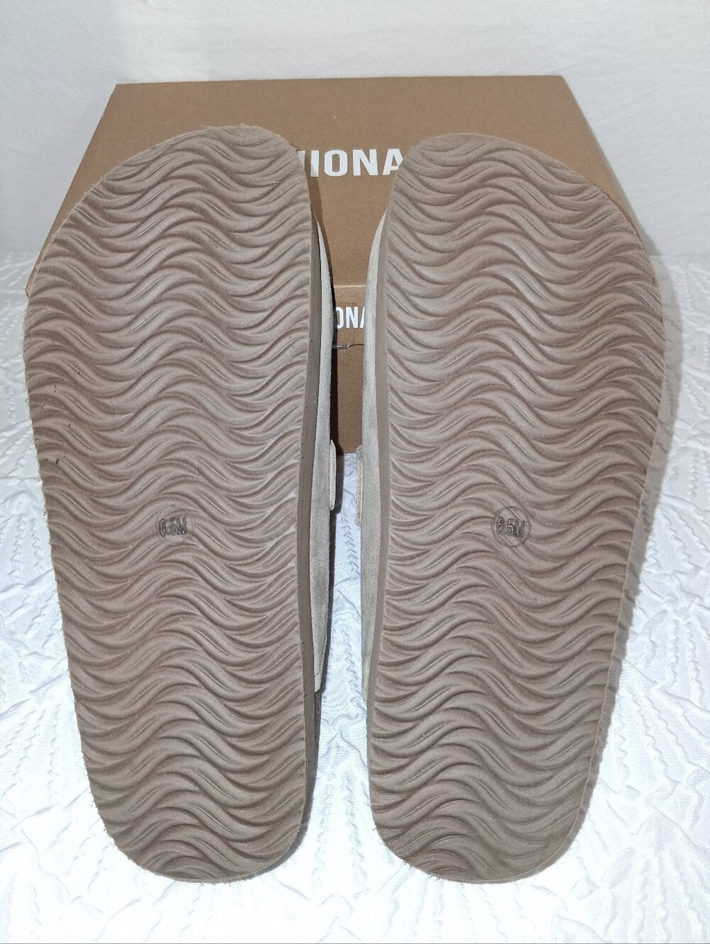 Cushionaire New Platform Suede Mule with Buckle in Taupe - Picture 13 of 17